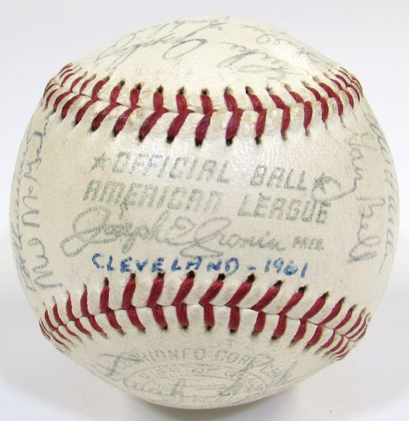 1961 Cleveland Indians Team Signed Baseball