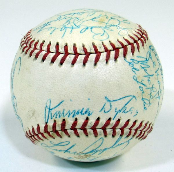 1960 Cleveland Indians Team Signed Baseball