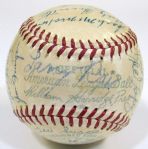 1956 Kansas City A's Team Signed Ball