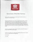 Michael Jordan Game Issued Signed Finals Jersey (UDA)