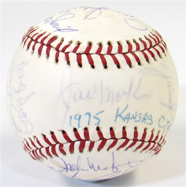 1975 KC Royals Team Signed Ball