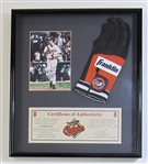 Cal Ripken Jr. Signed Picture W/ Batting Glove Display 
