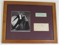 Fred Astaire & Ginger Rogers Framed Signed Cut Autographs