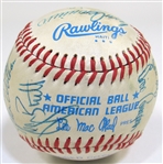 1983 KC Royals Team Signed Ball