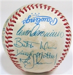 1983 KC Royals Team Signed Ball