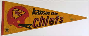 Vintage 1980's KC Chiefs Team Signed Pennant