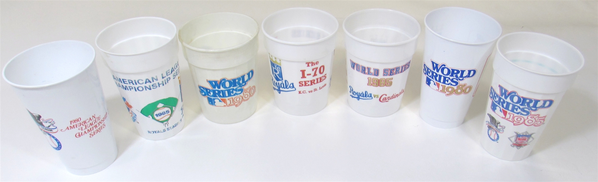 Lot of 7 KC Royals Playoffs & WS Stadium Cups