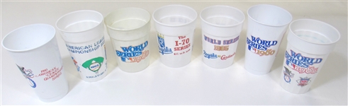 Lot of 7 KC Royals Playoffs & WS Stadium Cups