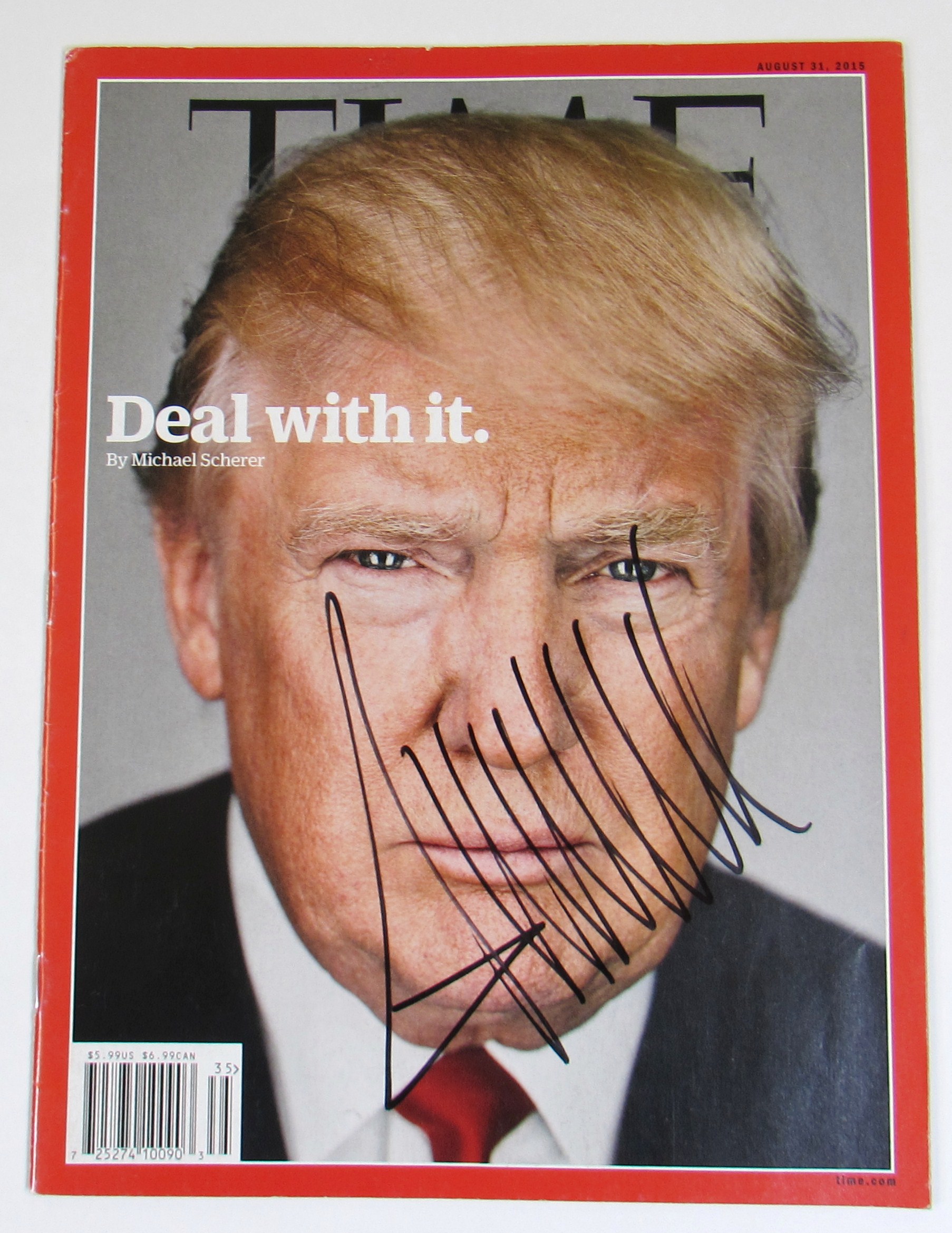 Lot Detail Donald Trump Signed Time Magazine