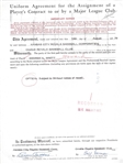 1973 George Brett Omaha Royals Contract