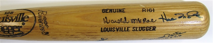 Hal McRae GU Signed Bat W/ Darrell Porter, Leonard Auto