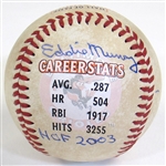 Hall of Fame Signed Eddie Murray Baseball