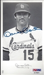 Darrell Porter Signed 3 x 6 PSA/DNA Photo 