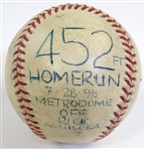Mo Vaughn Signed Home Run Ball 7/28/96 452 Distance.