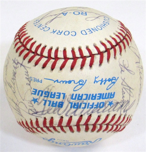 Boston Red Sox Team Signed Old Timers Ball W/Ted Williams