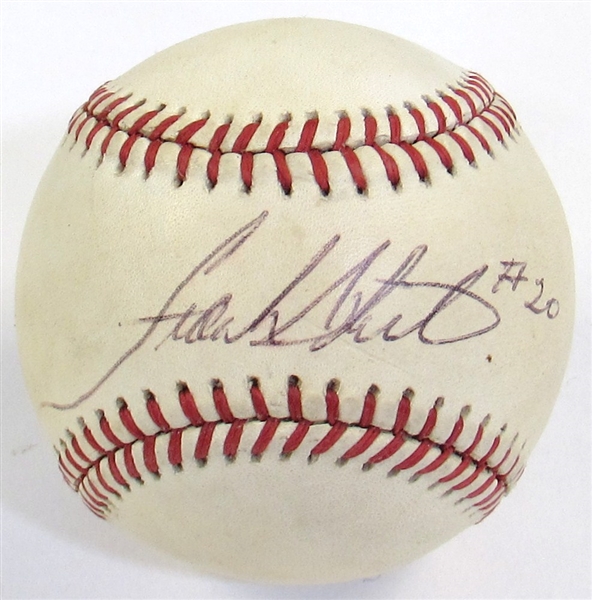 1985 Game Used WS Baseball Signed by Frank White