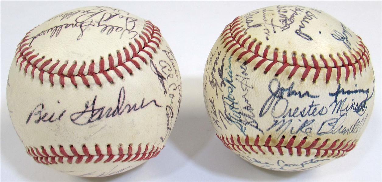 1971 Gulf Coast & 1972 Jacksonville Team Signed Balls (F. White, Tom Poquette , Al Cowens, John Wathan, and Others)
