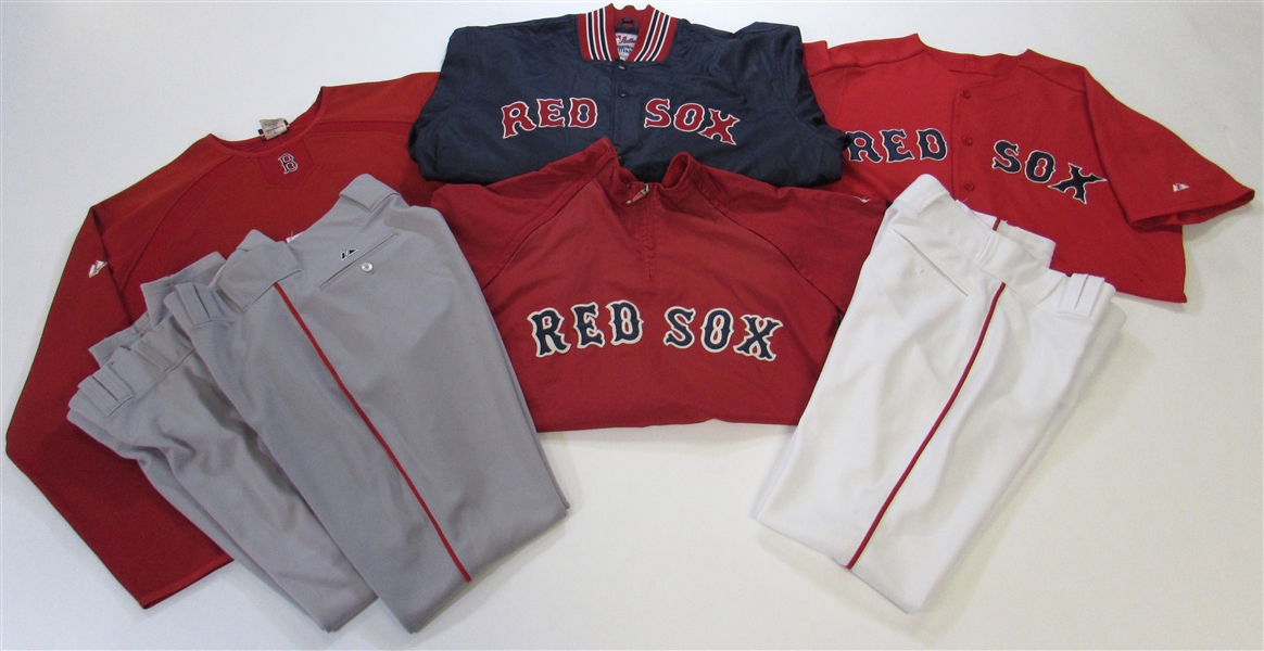 Lot Of 7-UL Washington Boston Red Sox GU Coaching Gear (Jackets, Jerseys, Pants, ETC)