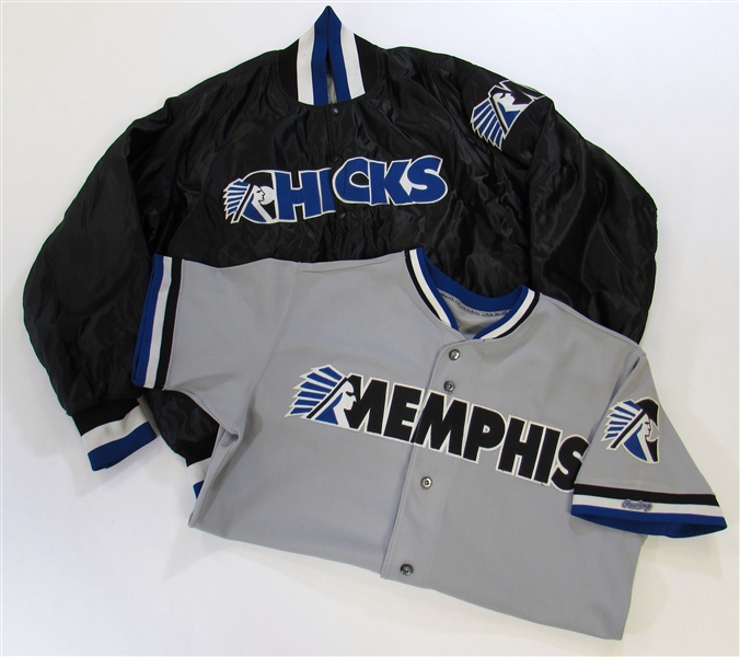 Circa 1992 Memphis Chicks GU UL Washington Jersey & Jacket