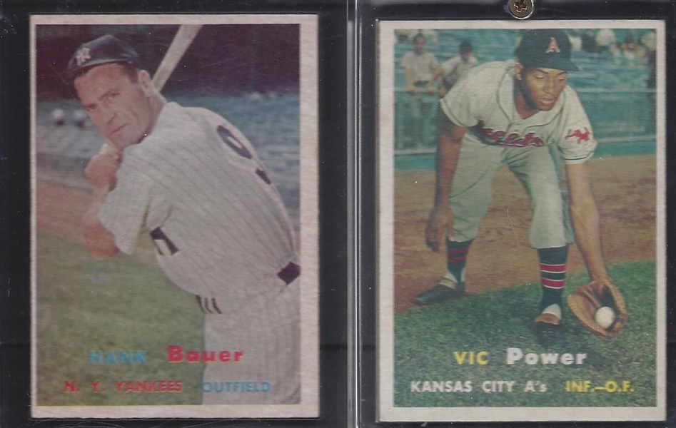Lot of 2-1957 Topps (Bauer & Power)