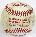 1980 Kansas City Royals Team Signed WS Ball