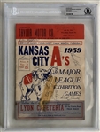 Roger Maris Dual Signed 1959 KC Athletics Program