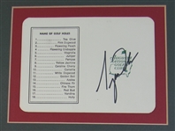 Tiger Woods framed 1997 Masters Poster & Signed Scorecard