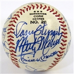 HOFers & Stars Signed Ball (20 Sigs-Mantle, DiMaggio, Paige, Dean, Waner, ETC)