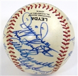 HOFers & Stars Signed Ball (20 Sigs-Mantle, DiMaggio, Paige, Dean, Waner, ETC)