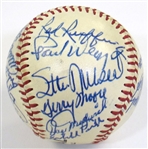 HOFers & Stars Signed Ball (20 Sigs-Mantle, DiMaggio, Paige, Dean, Waner, ETC)