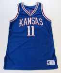 Mid-1990's Jacque Vaughn Kansas Jayhawks Game Used Signed Jersey