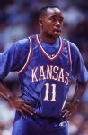 Mid-1990's Jacque Vaughn Kansas Jayhawks Game Used Signed Jersey