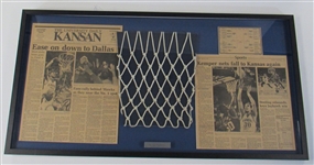 Framed 1986 Midwest Regional GU Net KU Basketball