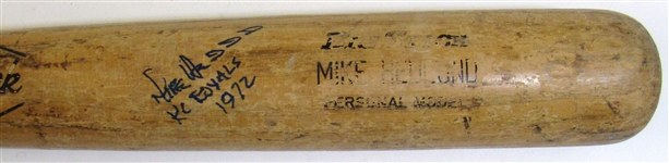 1971 Mike Hedlund GU Signed Bat