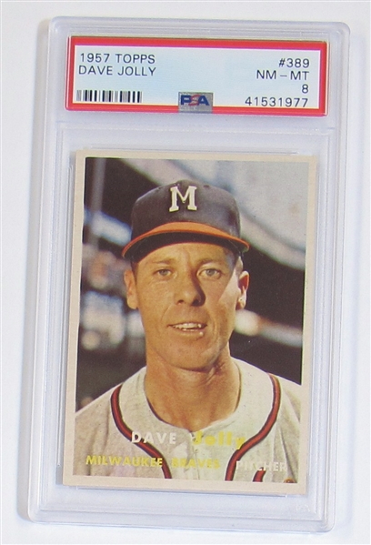 1957 Topps Dave Jolly PSA 8