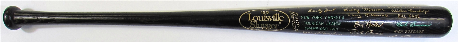 1981 N.Y. Yankees A.L. Champs Black Bat