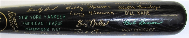 1981 N.Y. Yankees A.L. Champs Black Bat