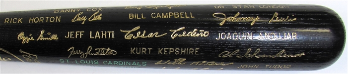 1985 St. Louis Cardinals N.L. Champs Black Bat