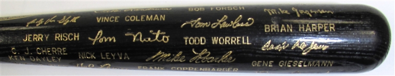 1985 St. Louis Cardinals N.L. Champs Black Bat