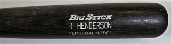 1982 Rickey Henderson GU Signed Bat PSA 9