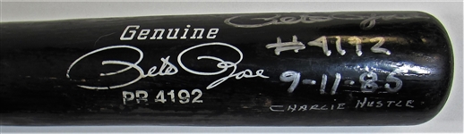 1985 Pete Rose GU Signed Bat PSA 8.5