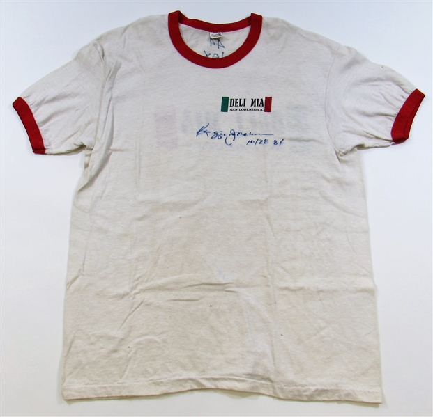 1984 Reggie Jackson California Angels GU Signed Under-Shirt