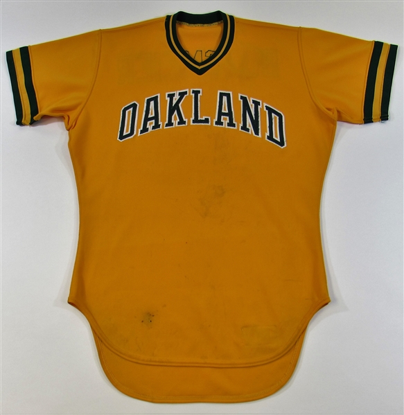 1984 Tom Burgmeier GU Oakland As Jersey