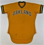 1984 Tom Burgmeier GU Oakland A's Jersey