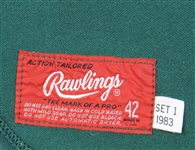 1983 Tom Burgmeier GU Oakland A's Jersey