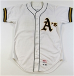 1982 Tom Burgmeier  Oakland A's GU Jersey & Warm-Up