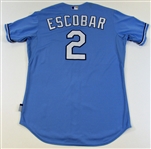 2015 Post Season Alcides Escobar Game Issued Jersey
