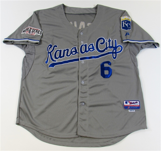 Lorenzo Cain Signed 2014 World Series Jersey