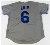 Lorenzo Cain Signed 2014 World Series Jersey