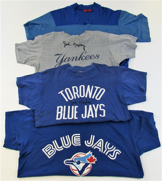 Lot Of 4 John Mayberry GU Signed Warm-Up Shirts